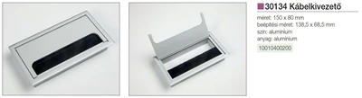 IRODABÚTOR KIEGÉSZÍTŐ 30134 KÁBELKIVEZETŐ 150x81x28mm ALUMÍNIUM