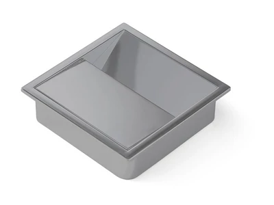 IRODABÚTOR KIEGÉSZÍTŐ KÁBELKIVEZETŐ ART1626 85x22x85mm SZÜRKE