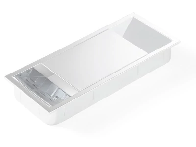 IRODABÚTOR KIEGÉSZÍTŐ KÁBELKIVEZETŐ ART911 152x20x62mm FEHÉR