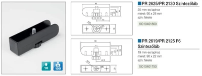 Forest IRODABÚTOR KIEGÉSZÍTŐ PR2625/PR2130 SZINTEZŐLÁB 90x25 FEKETE - 10010401800