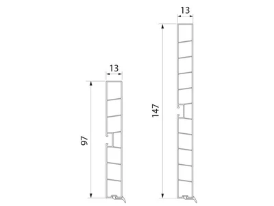LÁBAZATELEM ELŐLAP H: 150 mm L: 4 fm FEHÉR