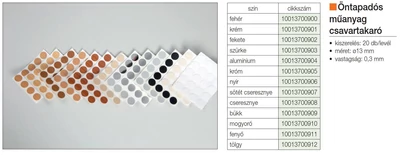 Forest ÖNTAPADÓS CSAVARTAKARÓ  ÁTM: 13mm 20db/levél BÜKK - 10013700909