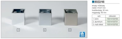 Forest MŰANYAG DESIGN LÁB 8022 H=46mm 250 kg ALUMÍNIUM - 10014103701