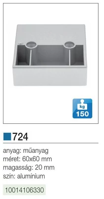 Forest MŰANYAG DESIGN LÁB ART 724 H=20mm 150 kg ALUMÍNIUM - 10014106330