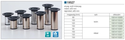 FÉM DESIGN LÁB 19527 D:50X150mm KRÓM