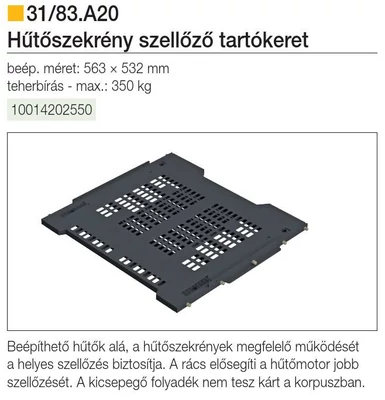 Forest HŰTŐSZEKRÉNY TARTÓKERET 31\83.A20 532x563mm FEKETE - 10014202550