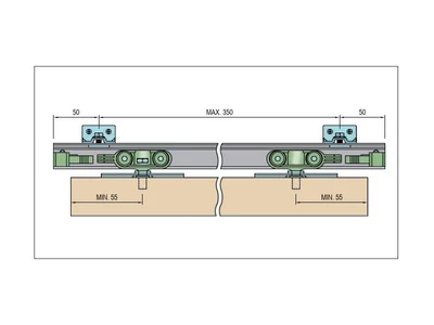 TOLÓAJTÓ BÚTORLAPHOZ 100 B SZETT TEHERB: 70 kg ALUMÍNIUM