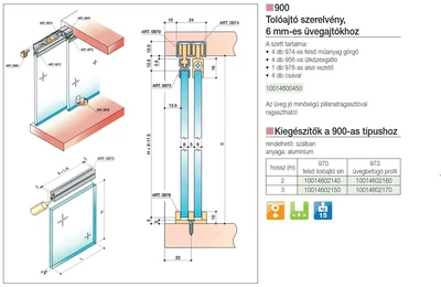 Forest TOLÓAJTÓ BÚTORLAPHOZ 973 ÜVEGBEFOGÓ PROFIL 3 fm ALUMÍNIUM - 10014602170