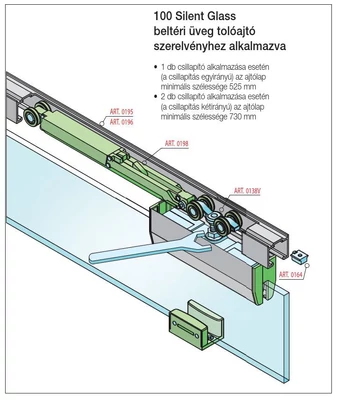 TOLÓAJTÓ BÚTORLAPHOZ 100 SILENT CSILLAPÍTÓ 100 kg SZÜRKE