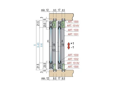 TOLÓAJTÓ ALUMÍNIUM KERETHET 1531A OLDALZÁRÓ PROFIL 3m ALUMÍNIUM