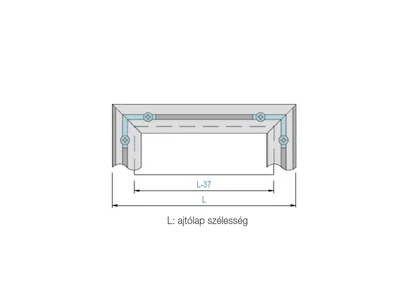 TOLÓAJTÓ ALUMÍNIUM KERETHET 1531A OLDALZÁRÓ PROFIL 3m ALUMÍNIUM
