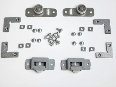 TOLÓAJTÓ ALUMÍNIUM KERETHEZ 1500 TOLÓAJTÓ SZETT + SAROKELEM 1 AJTÓHOZ 30 KG SZÜRKE