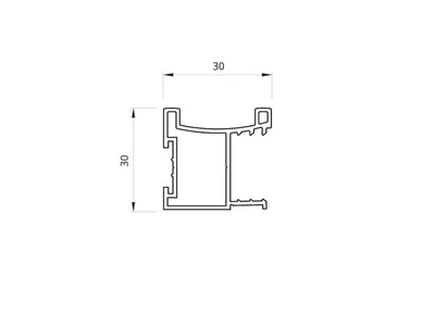 TOLÓAJTÓ BÚTORLAPHOZ SKY FOGANTYÚ PROFIL 2,7 m MATT FEKETE