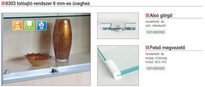 TOLÓAJTÓ ÜVEGHEZ 04 6303 006 000 003500 ÜTKÖZŐ  FEHÉR