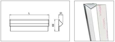LED  VILÁGÍTÁS KOBI HE - 900 mm KRÓM