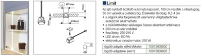 VILÁGÍTÁSTECHNIKAI KIEGÉSZÍTŐ SZENZOR LIMIT KÜLSŐ 250W, 220-240V KRÓM