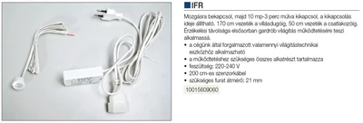 Forest VILÁGÍTÁSTECHNIKAI KIEGÉSZÍTŐ IFR SZENZOR - ÁTTETSZŐ - 10015609060