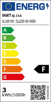 LED VILÁGÍTÁS OL14 IR NATURAL WHITE SZÁLCSISZOLT ACÉL