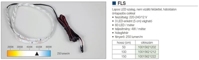 LED VILÁGÍTÁS FLS LED AMP++ 1,5m 12V/6W FEHÉR