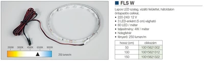 LED VILÁGÍTÁS FLS W LED AMP++ /VIZÁLLÓ/ 1,5m 12V/6W FEHÉR