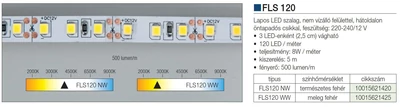 LED VILÁGÍTÁS FLS120WW WARM WHITE - 5m