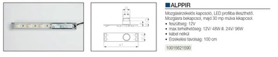 LED VILÁGÍTÁS ALPPIR MOZGÁSÉRZÉKELŐ KAPCSOLÓ PROFILBA