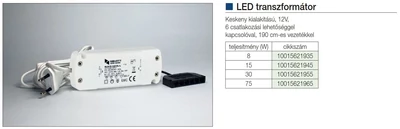 Forest LED VILÁGÍTÁS SLD75WpAMP LED TRANSFORMÁTOR FEHÉR - 10015621965