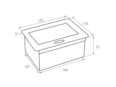 IRODABÚTOR TARTOZÉKOK KONNEKTOR ELOSZTÓ MODULBOX MINI - 1×230V + 2xUSB ALUMINIUM