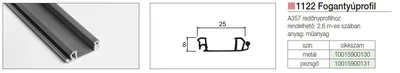 REDŐNY RENDSZER 1122 FOGANTYÚPROFIL 25x8mm 2,6m METÁL