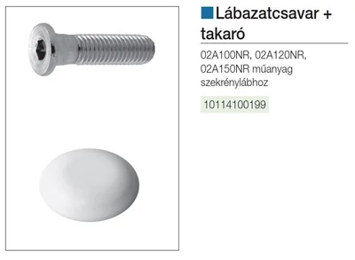 Forest MŰANYAG SZEKRÉNYLÁB CSAVAR TAKARÓSAPKÁVAL ÁTM.10 × 37 mm HORGANYZOTT-FEHÉR - 10114100199