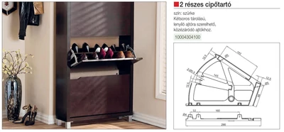 Forest CIPŐTARTÓ 2-RÉSZES 260x200mm SZÜRKE - 10004304100