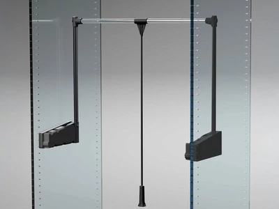 GARDRÓBLIFT 300/N 750-1150 mm, 10kg FEKETE-KRÓM