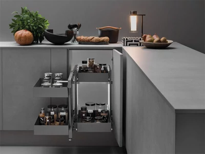 FÉMRÁCS LAMINA KUBICO602LVGM SAROKSZEKRÉNYBE SZERELHETŐ 966x567x487mm ANTRACIT