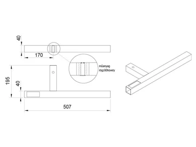 IRODAI ASZTALLÁB HOME BOX ALFA TELESZKÓPOS KÖTŐ 1035-1660mm MATT FEHÉR