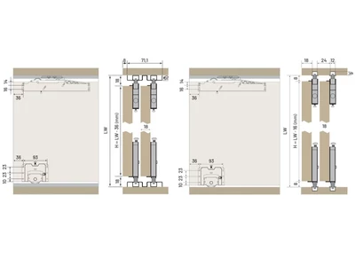 TOLÓAJTÓ BÚTORLAPHOZ NOVA FOGANTYÚ PROFIL 2,7M ALUMÍNIUM