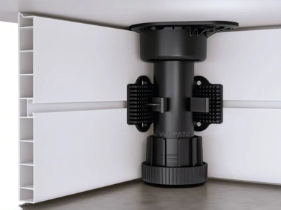 MŰANYAG SZEKRÉNYLÁB JELLY LÁBAZATRÖGZÍTŐ KLIP SZETT FEKETE