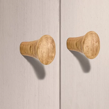 106.71.581 Häfele Déco H2525 Fogantyú Gomb Fából Fekete Tölgy