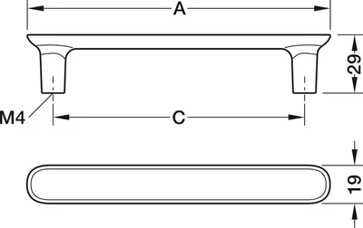 106.70.332 Hafele Déco H2320 Fogantyú Szálcsiszolt Nikkel