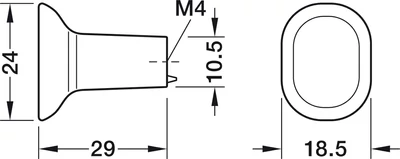 106.70.372 Hafele Déco H2325 Fogantyú Gomb Szálcsiszolt Arany