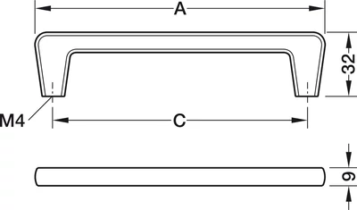 106.70.451 Hafele Déco H2330 Fogantyú Szálcsiszolt Arany
