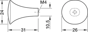 106.71.132 Häfele Déco H2525 Fogantyú Gomb Szálcsiszolt Arany