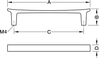 106.71.192 Häfele Déco H2540 Fogantyú Matt Fekete