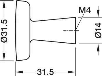 106.71.371 Häfele Déco H2570 Fogantyú Gomb Szálcsiszolt Nikkel