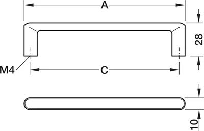 106.71.410 Häfele Déco H2575 Fogantyú Króm