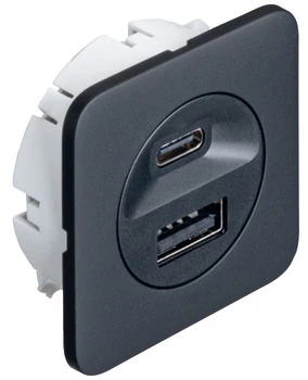 833.73.809 Hafele LOOX 5 24V-os beépíthető USB A-C töltő