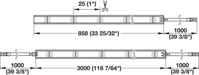 833.75.387 Hafele LOOX 5 LED 3085 szalag 24V-os 9,6W 2700-5000K 3fm 
