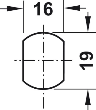 235.88.600 Häfele Symo 3000 Lemezszekrény zárház "A"  AV=14mm
