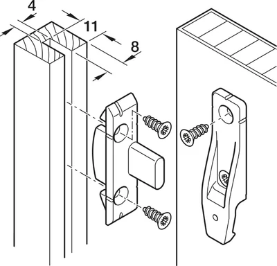 262.49.356 Häfele Pacofix SF/DF-L panelrögzítő