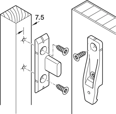 262.49.356 Häfele Pacofix SF/DF-L panelrögzítő