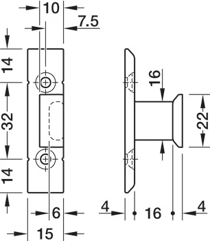 262.49.367 Häfele Pacofix Beakasztóvasalat SF-S